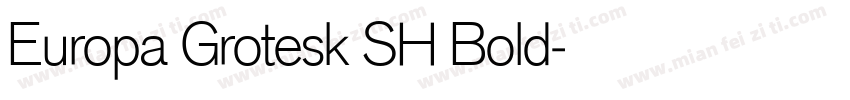 Europa Grotesk SH Bold字体转换